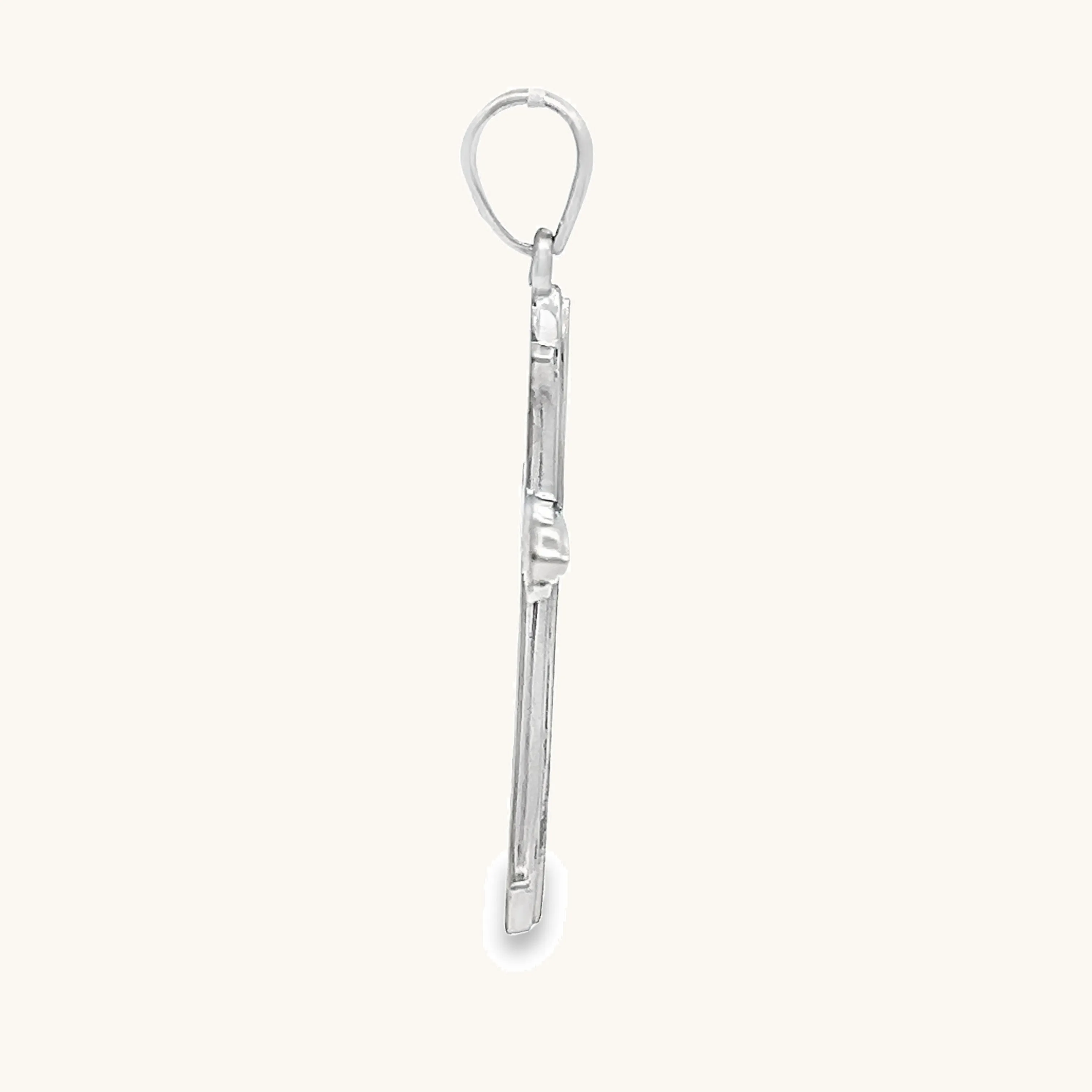925 STERLING SILVER TEXTURED CROSS PENDANT