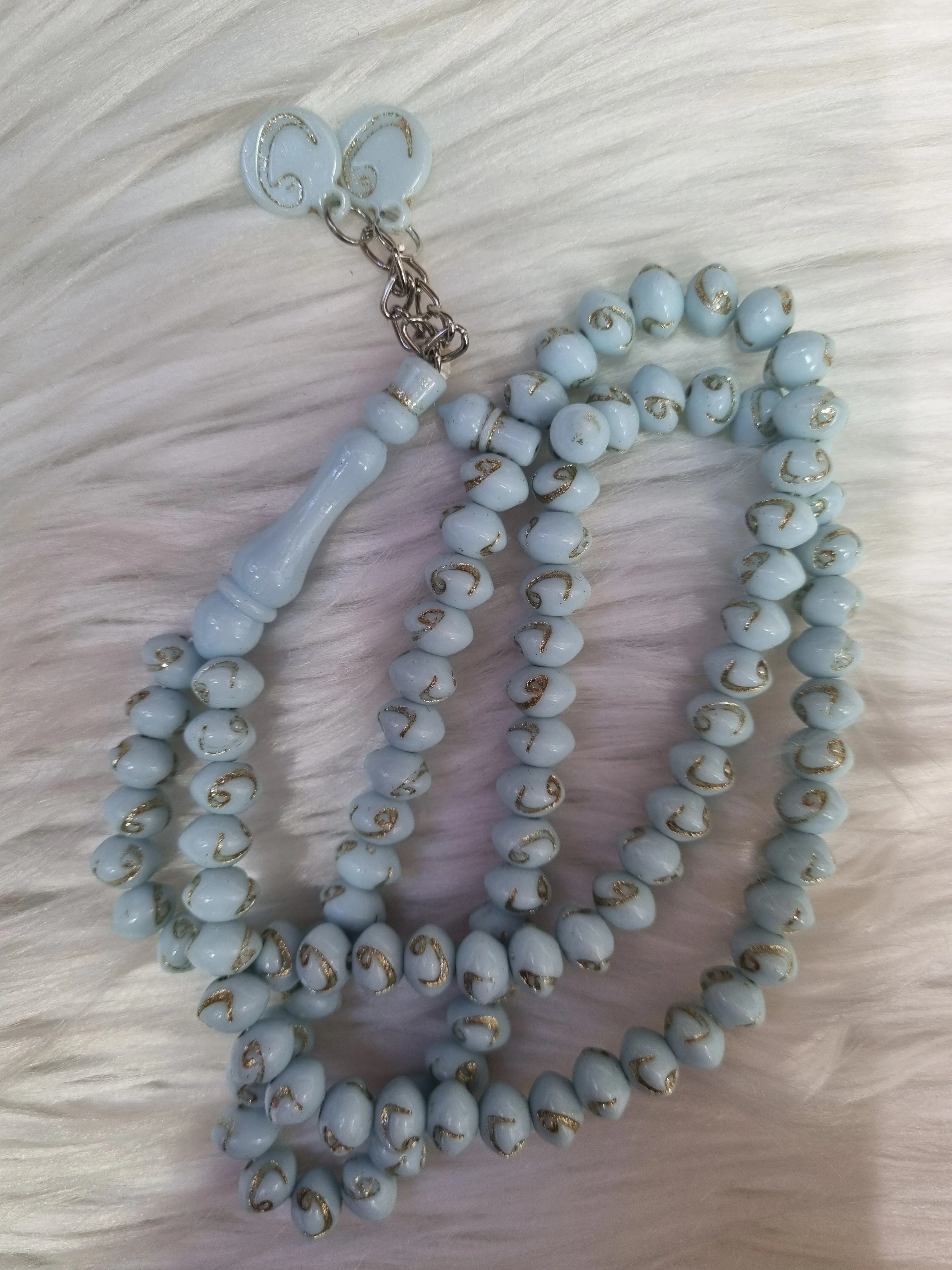 99 Beads Vav Shimmer Tasbih - Blue