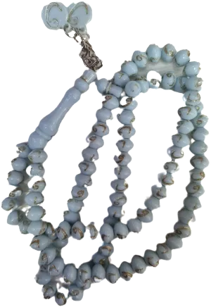 99 Beads Vav Shimmer Tasbih - Blue