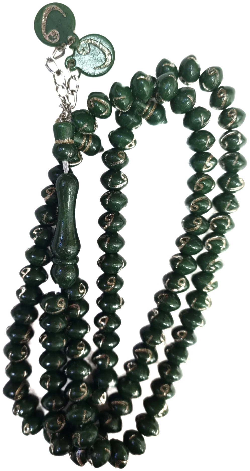 99 Beads Vav Shimmer Tasbih - Green