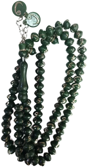 99 Beads Vav Shimmer Tasbih - Green