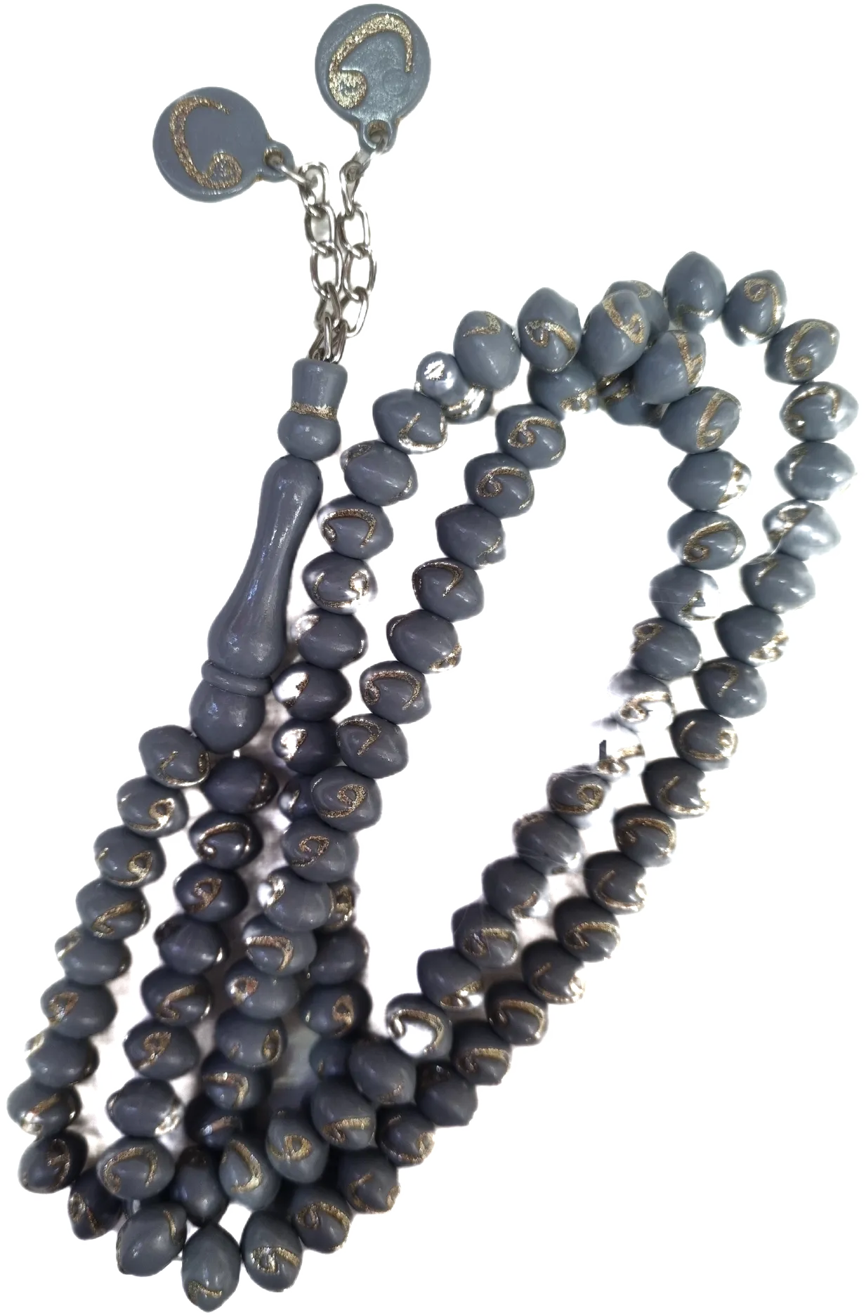 99 Beads Vav Shimmer Tasbih - Grey