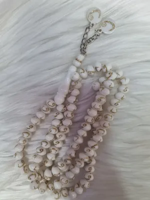 99 Beads Vav Shimmer Tasbih - Off White
