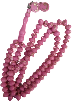 99 Beads Vav Shimmer Tasbih - Pink