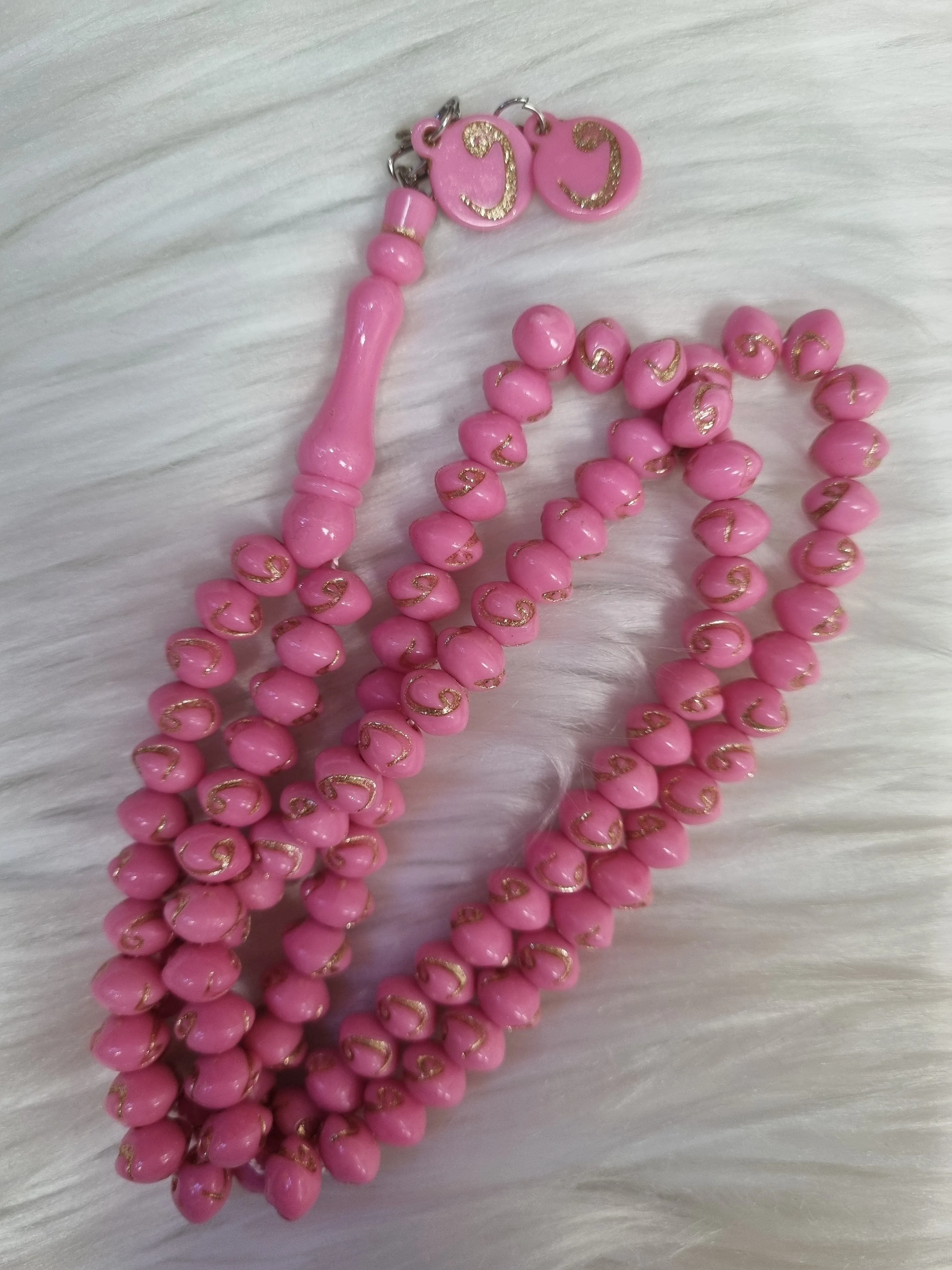 99 Beads Vav Shimmer Tasbih - Pink