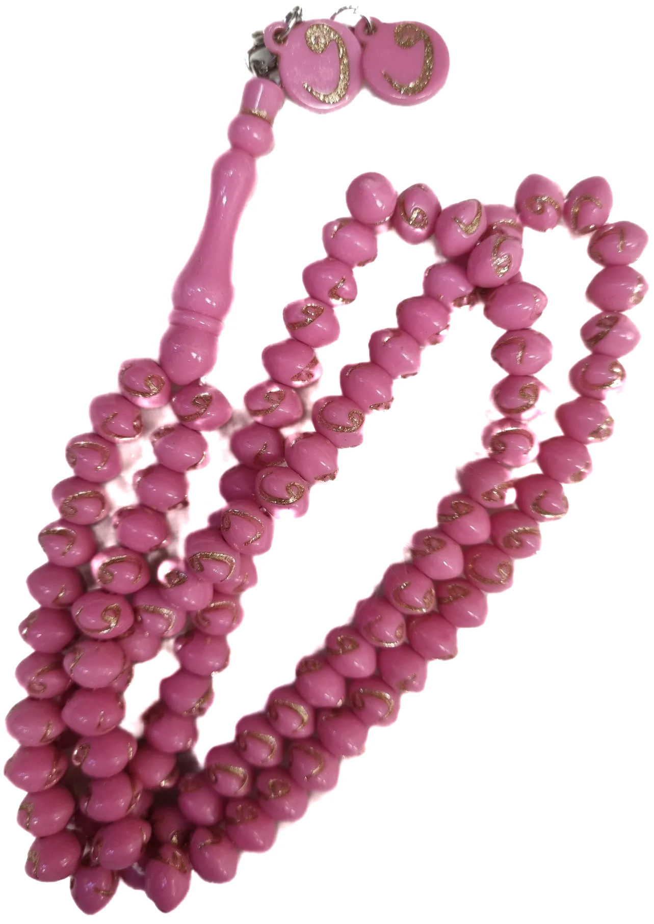 99 Beads Vav Shimmer Tasbih - Pink