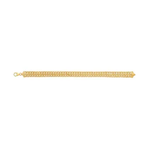 9ct Infinity Bracelet Reversible Satin and Polished 19cm