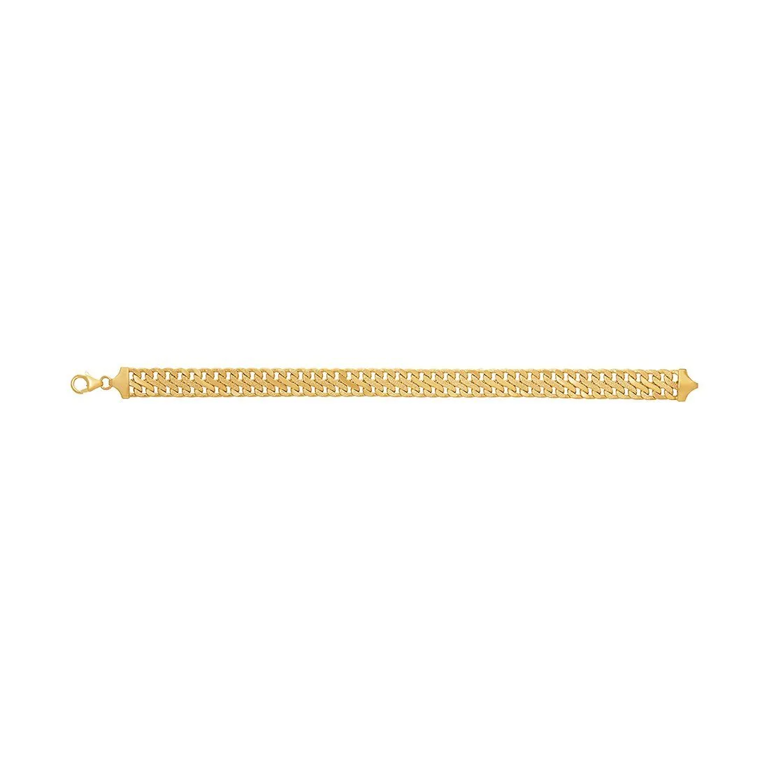 9ct Infinity Bracelet Reversible Satin and Polished 19cm