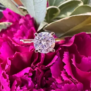 A. JAFFE Diamond Quilted Engagement 14k Yellow Gold Ring MECRD3405Q / 152