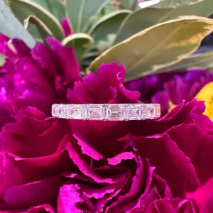 A. JAFFE Diamond 14K White Gold Quilted Band Ring MRCEC3485Q / 90