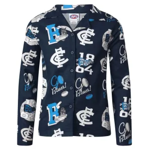 AFL Carlton Blues 2022 Toddlers Flannel PJ Set