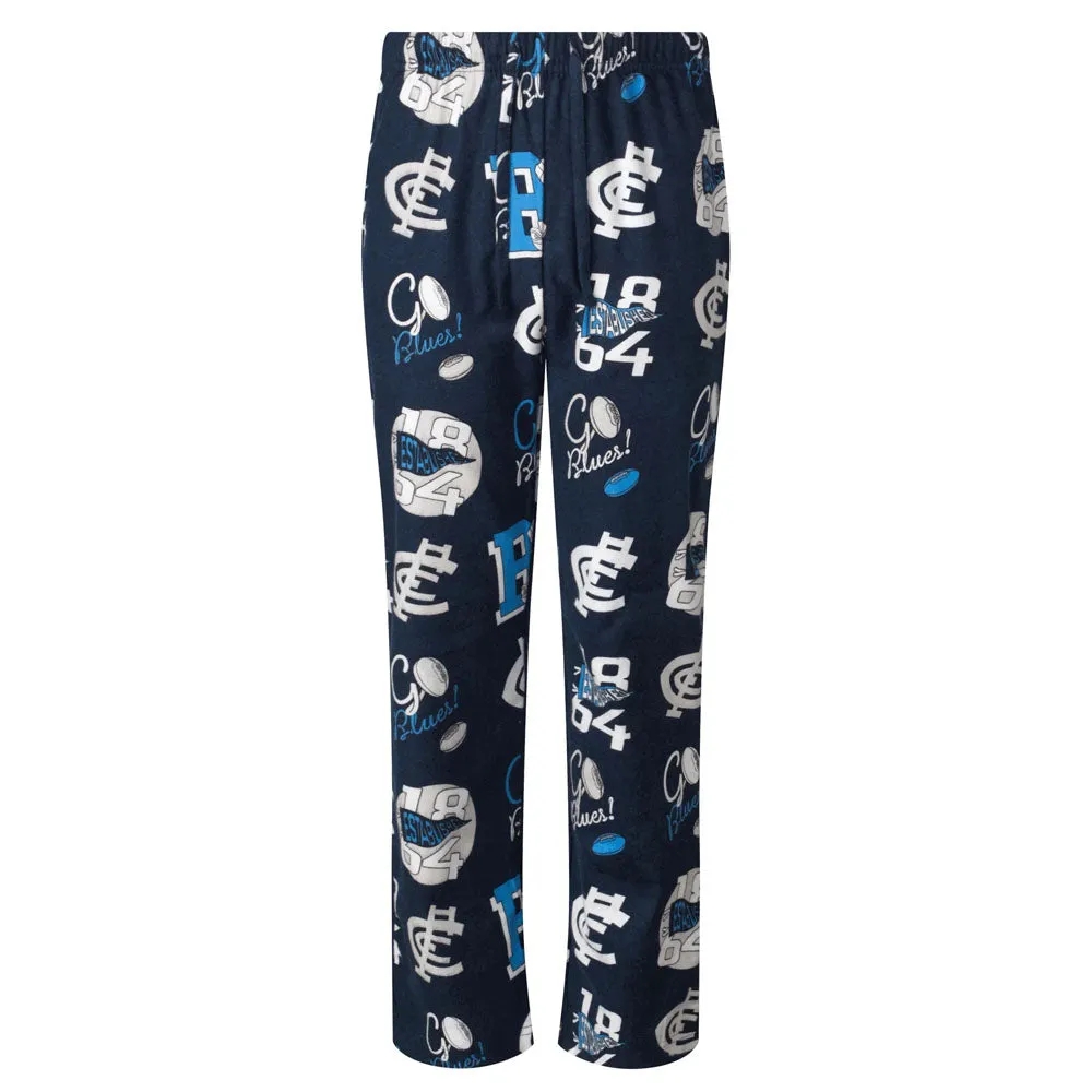 AFL Carlton Blues 2022 Toddlers Flannel PJ Set