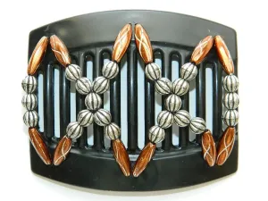 African Butterfly Thick Hair Comb - Dalena Black 50