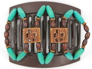 African Butterfly Thick Hair Comb - Dupla Brown 50