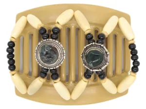 African Butterfly Thick Hair Comb - Gemstone Blonde 16
