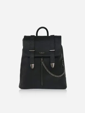 Agnes Vegan Leather Backpack | Black