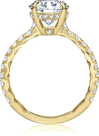 A.Jaffe Pave Diamond Engagement Ring Setting
