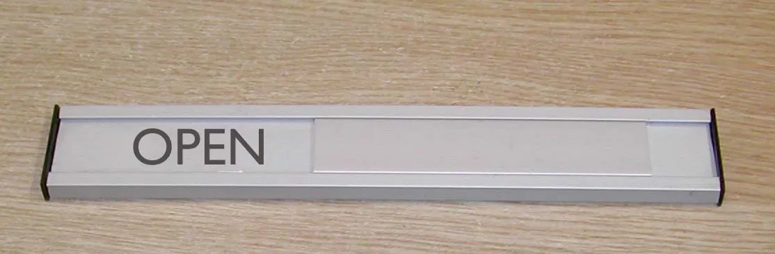 Aluminium Slider Open / Closed sign