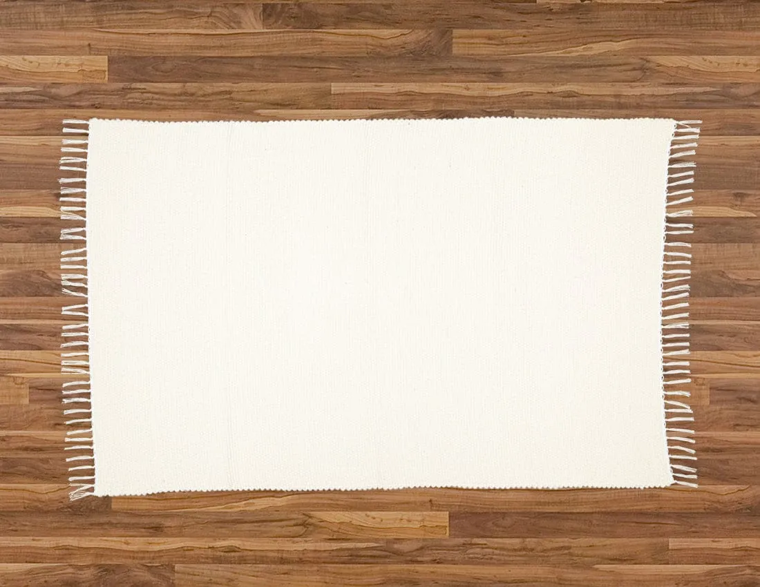 Amelia Jackson Cotton Dhurrie Tabby Smooth Natural 75X120 cm SBED013
