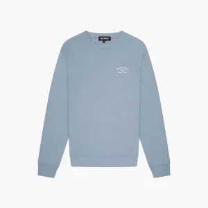 ATELIER MILANO CREWNECK | MUTED BLUE/WHITE