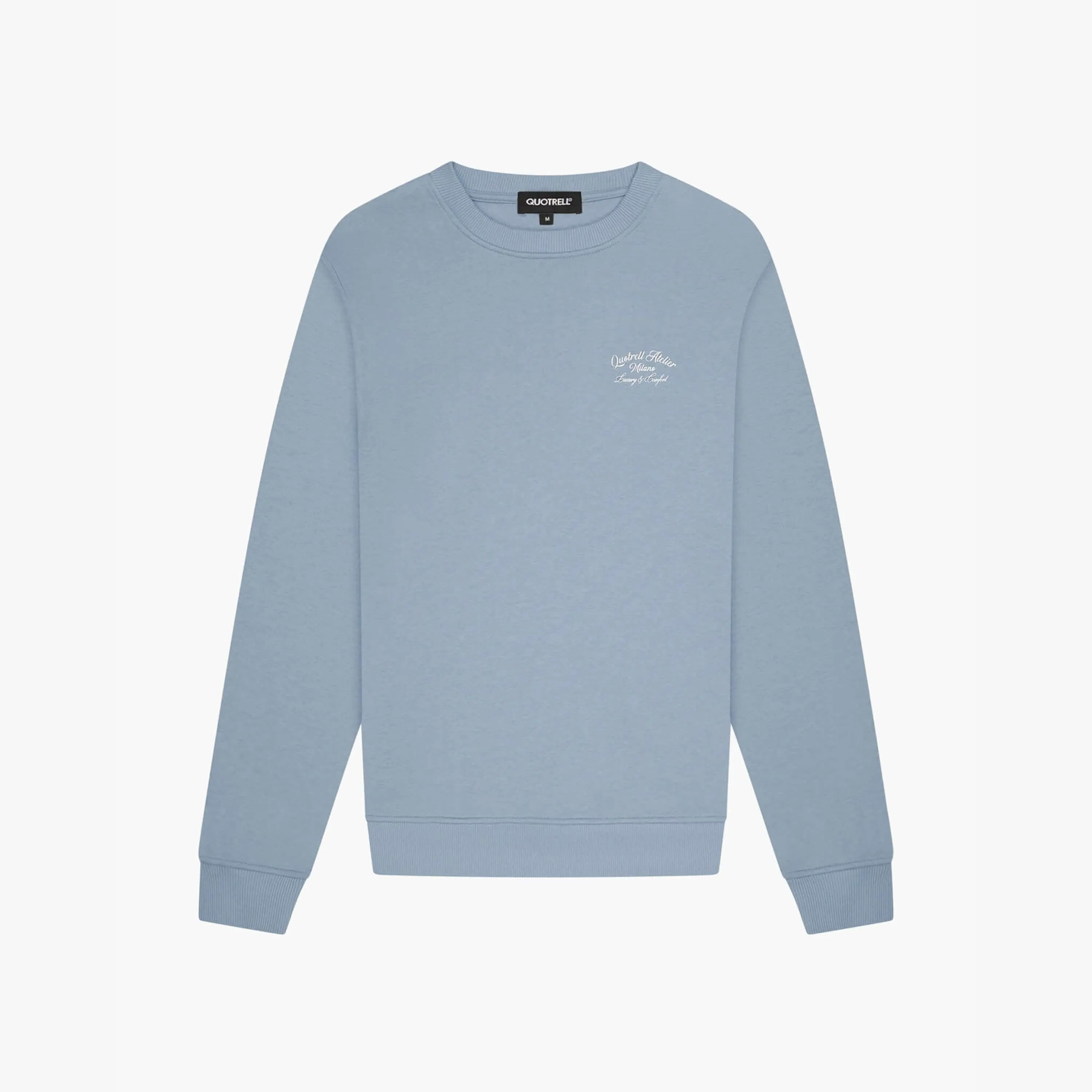 ATELIER MILANO CREWNECK | MUTED BLUE/WHITE