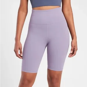 Athleta Ultra High Rise Elation 9” Biker Short Women’s Large Purple 980328