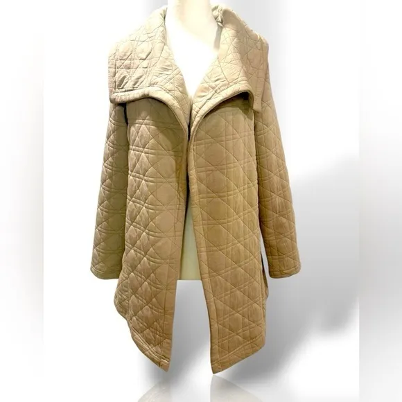 Bagatelle Sweater Jacket Drape Long Open Front‎ Pockets Quilted Women’s Small