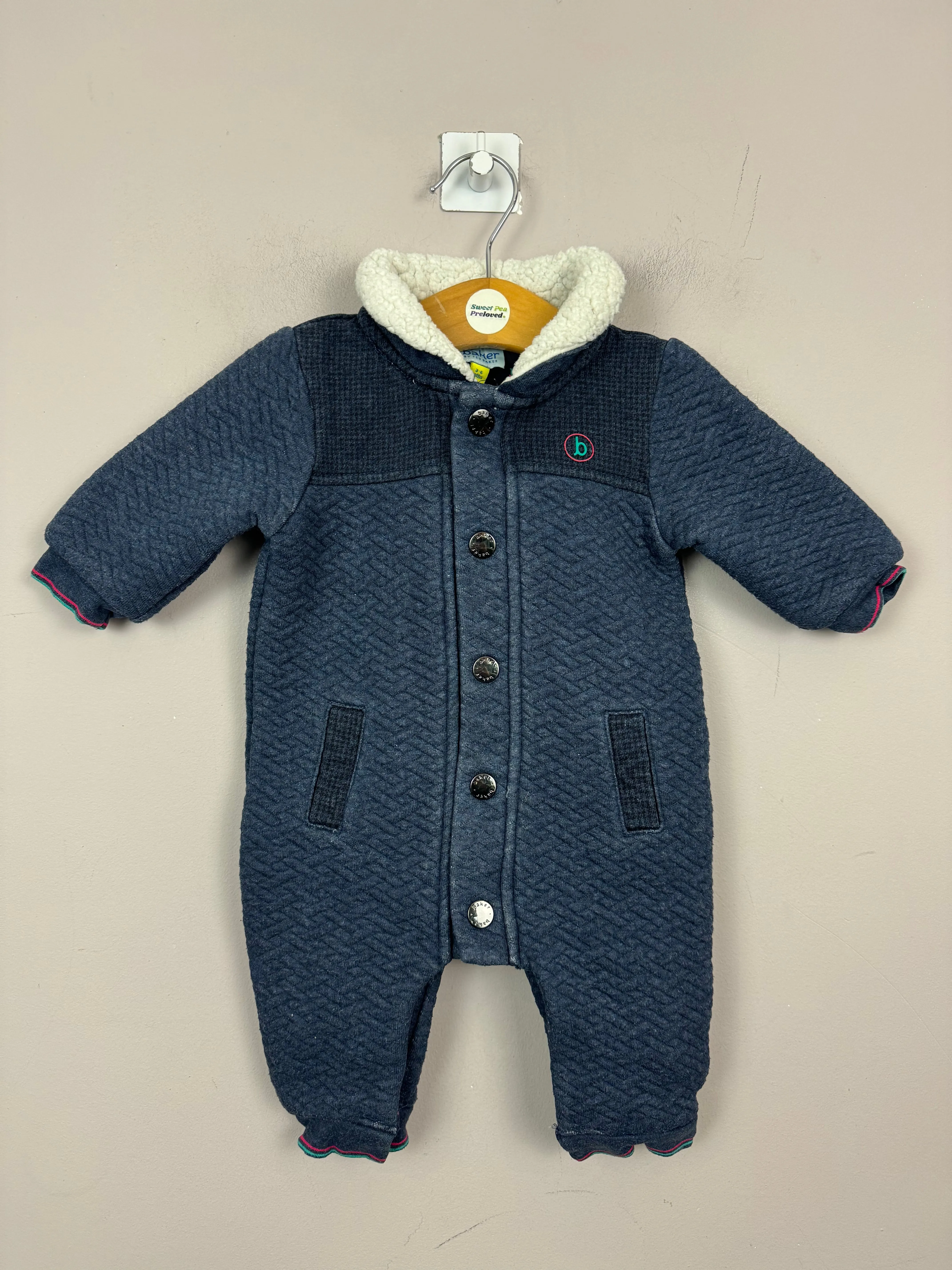 Baker Quilted Romper 3-6m