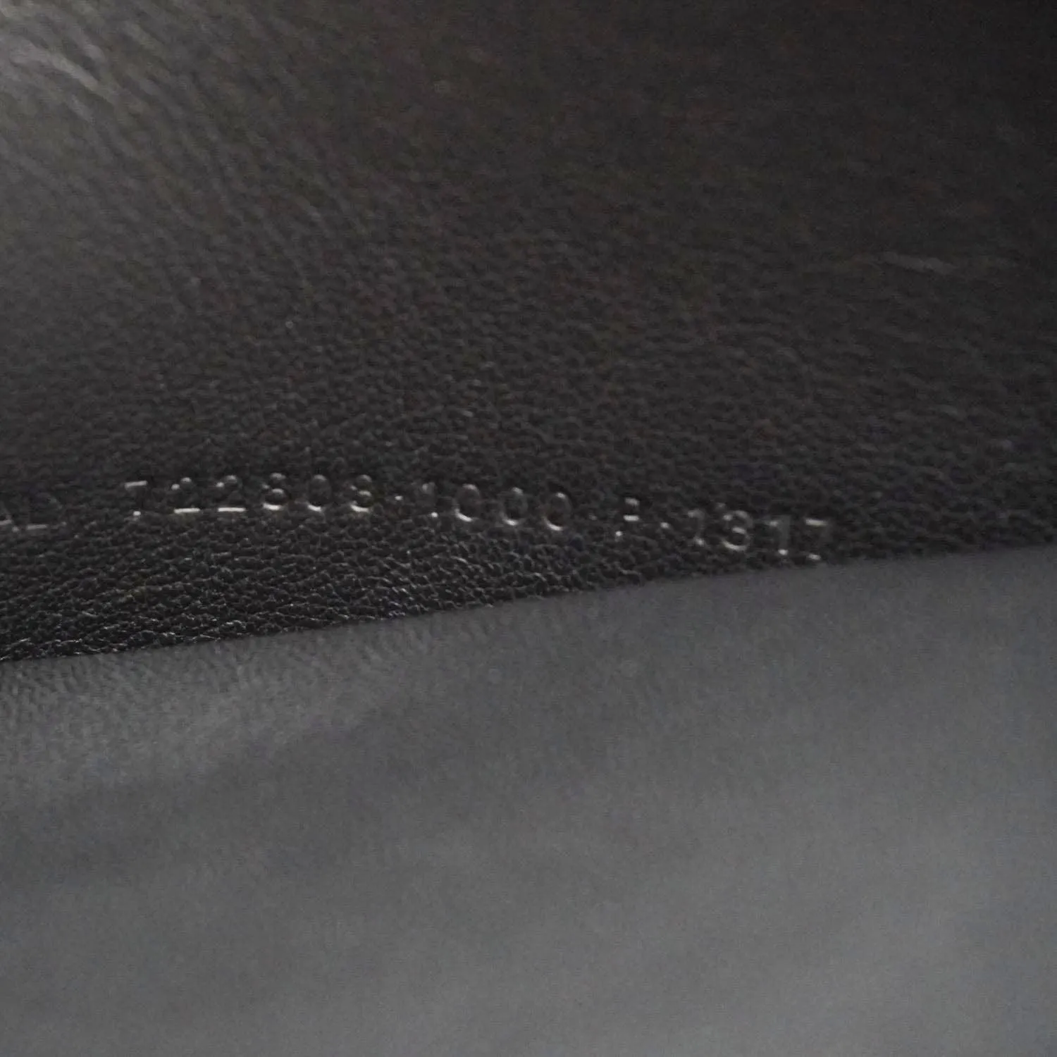 BALENCIAGA Hourglass flat Calfskin Leather Pouch Black