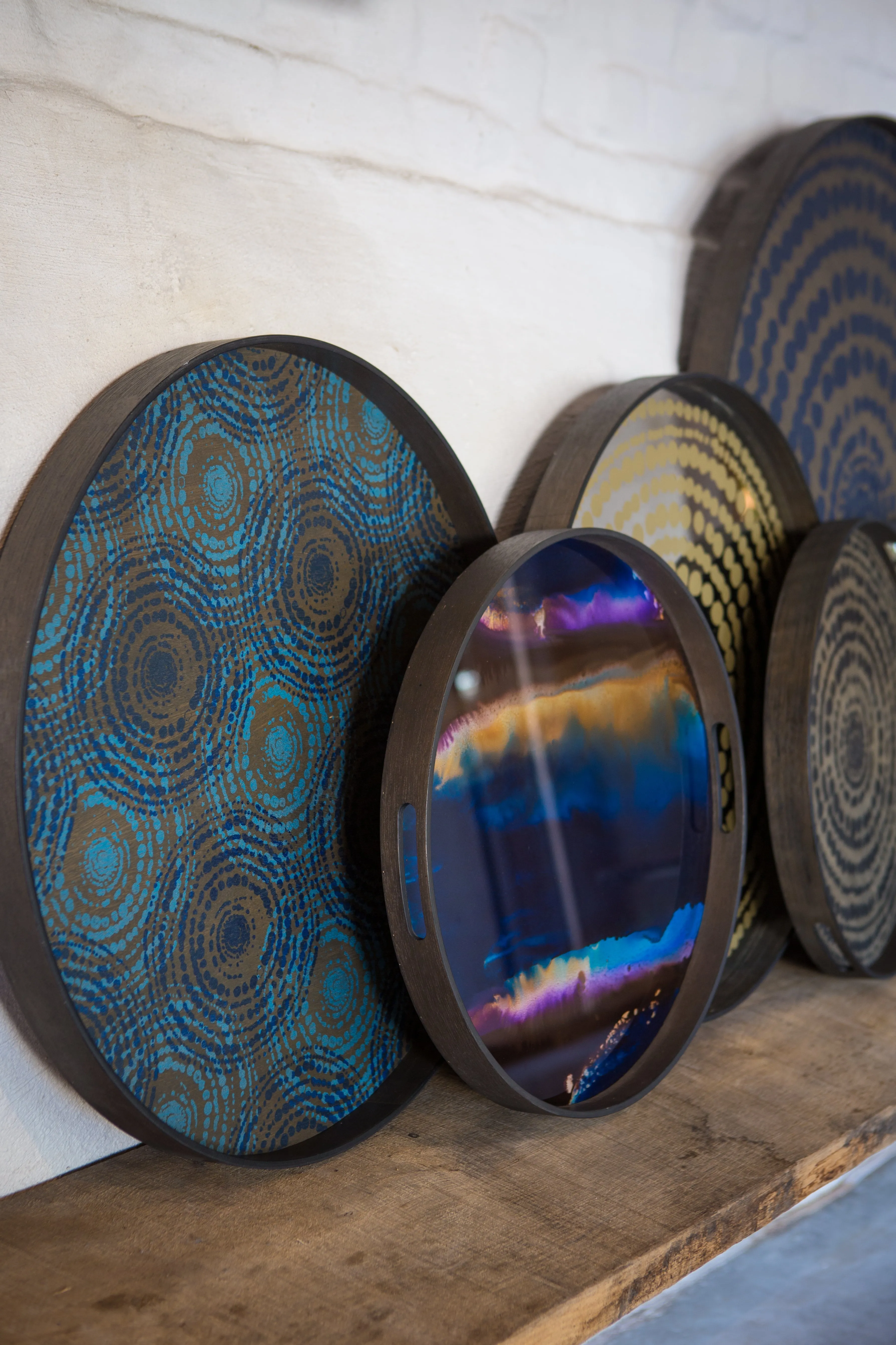 beads wooden tray