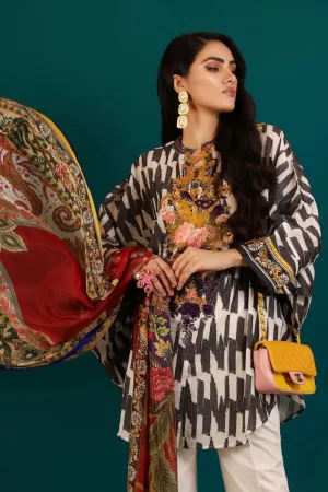Beautiful Pakistani woven outfit for casual wear in off-white color # P2386