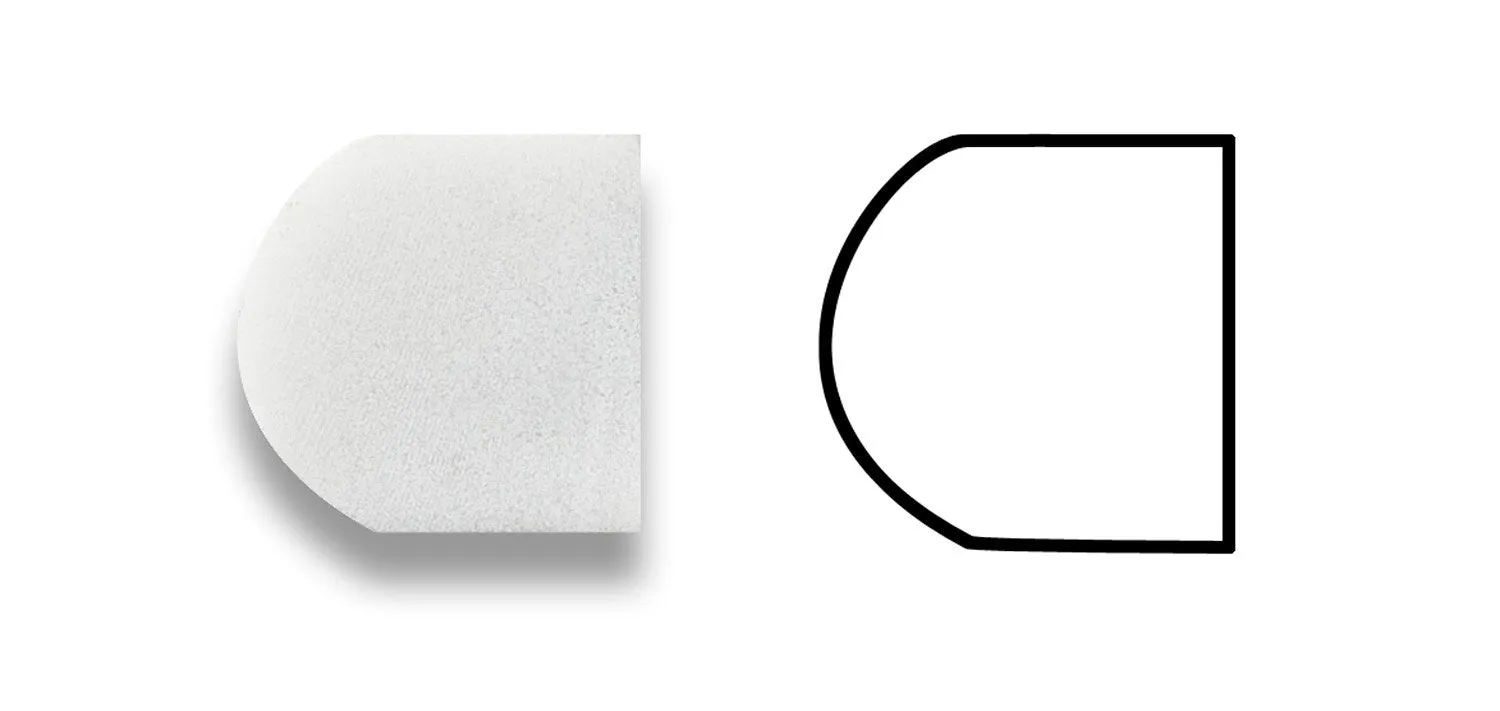 Bianco Venatino Marble 3/4 X 12 Polished Bullnose Liner- Lot of 50 Pcs.