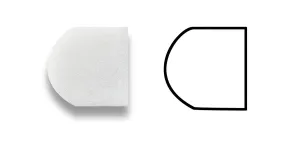 Bianco Venatino Marble 3/4 X 12 Polished Bullnose Liner- Lot of 50 Pcs.