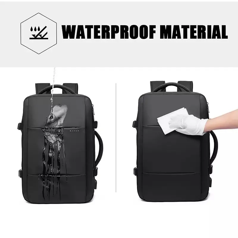 Black Adjustable Large Capacity Backpacks