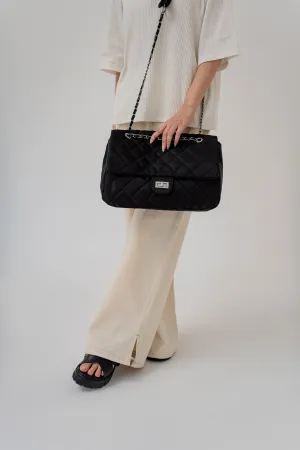 Black Puffer Shoulder Bag