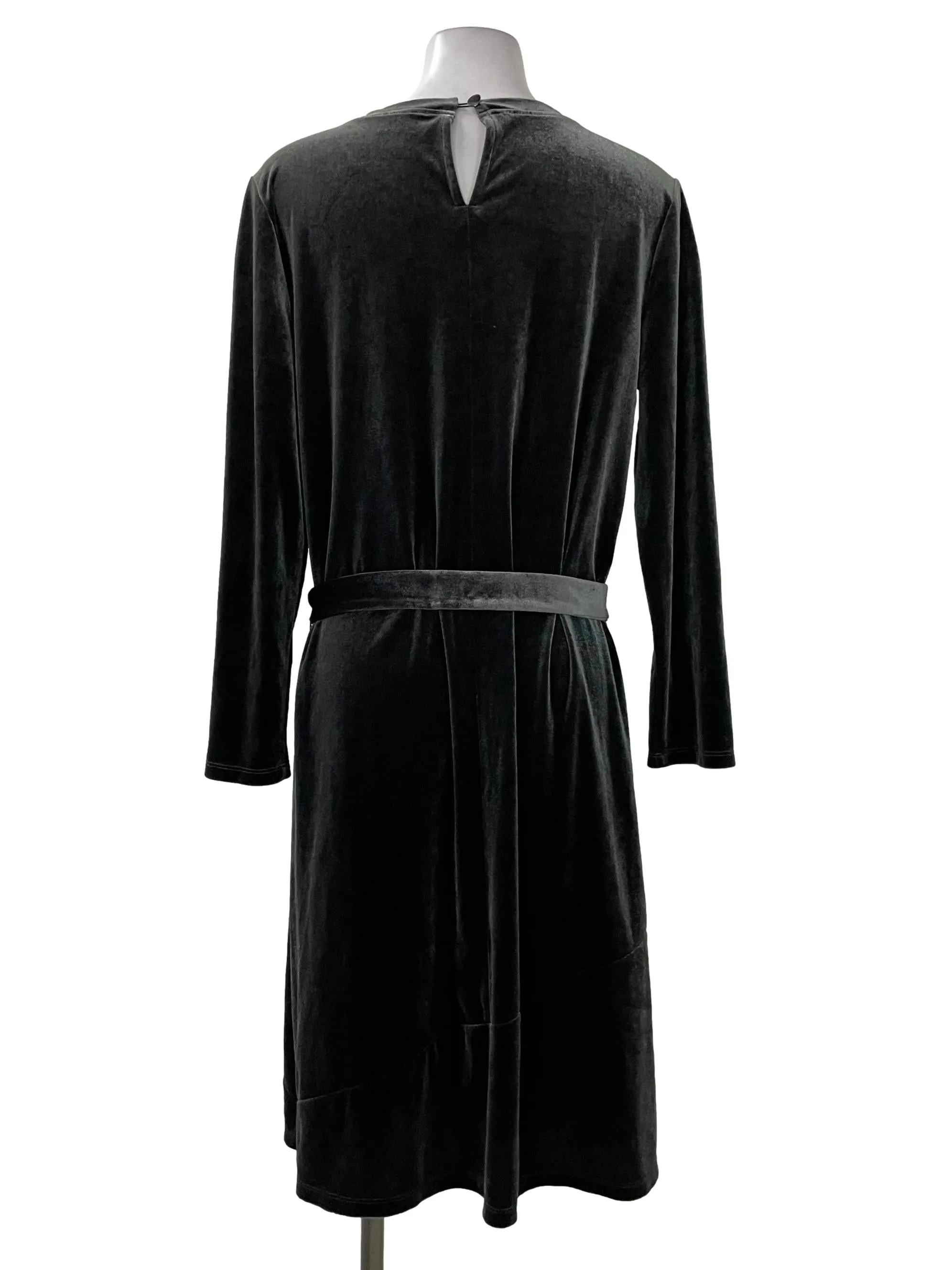Black Shimmery Round Neck Dress
