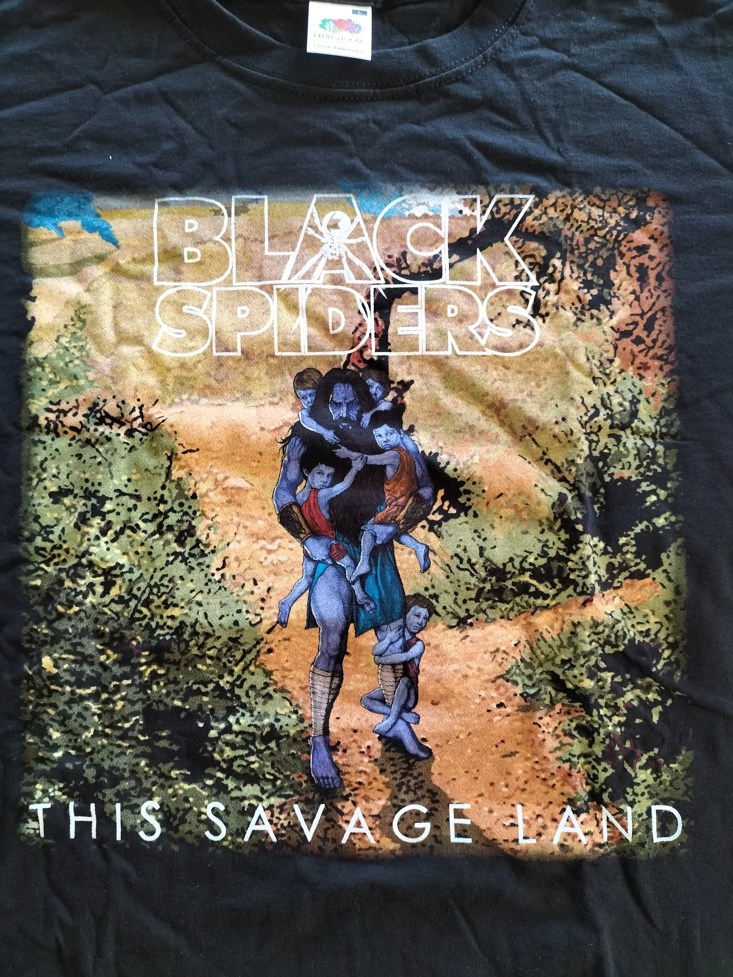 BLACK SPIDERS - This Savage Land T-SHIRT LARGE