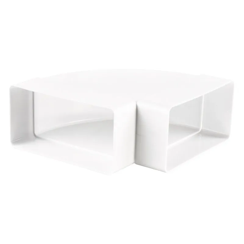 Blauberg Flat Plastic Ducting Horizontal 90 Degree Bend - 204x60mm