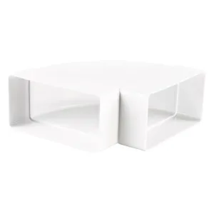 Blauberg Flat Plastic Ducting Horizontal 90 Degree Bend - 204x60mm