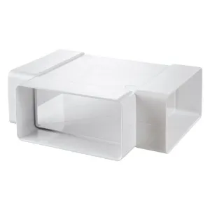 Blauberg Flat Plastic Ducting Tee Piece - 110x54mm