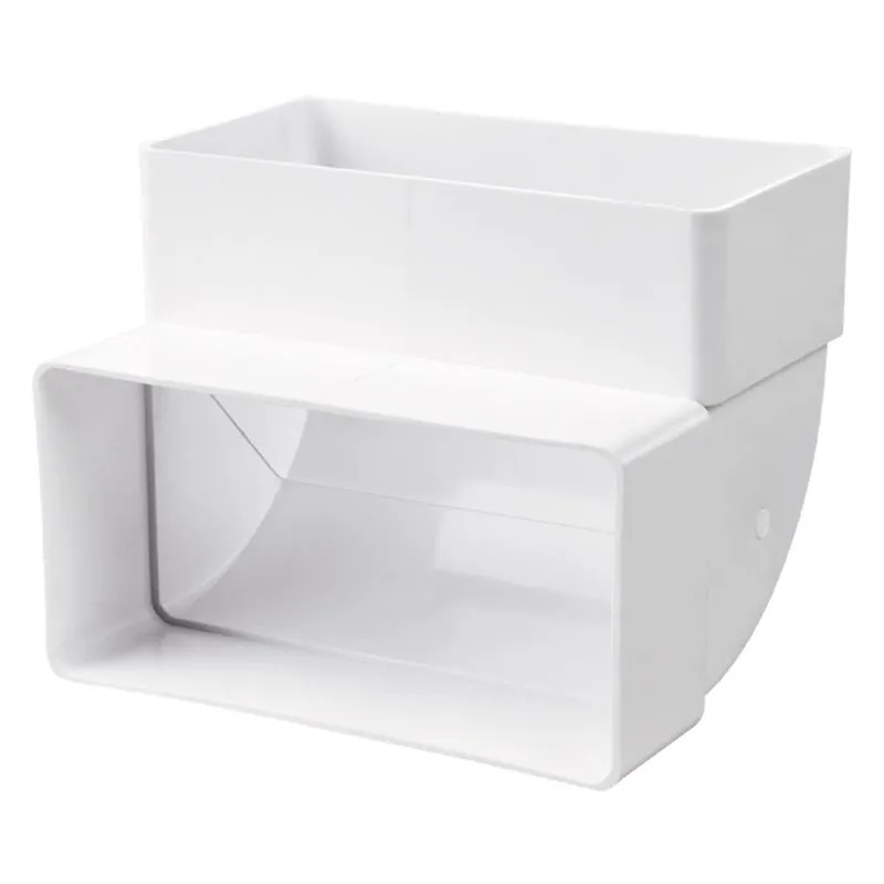 Blauberg Flat Plastic Ducting Vertical 90 Degree Bend - 110x54mm