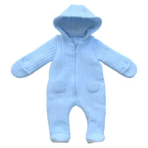 Blue Quilted Snowsuit