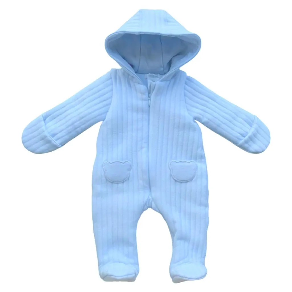Blue Quilted Snowsuit