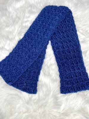 Blue Textured Scarf