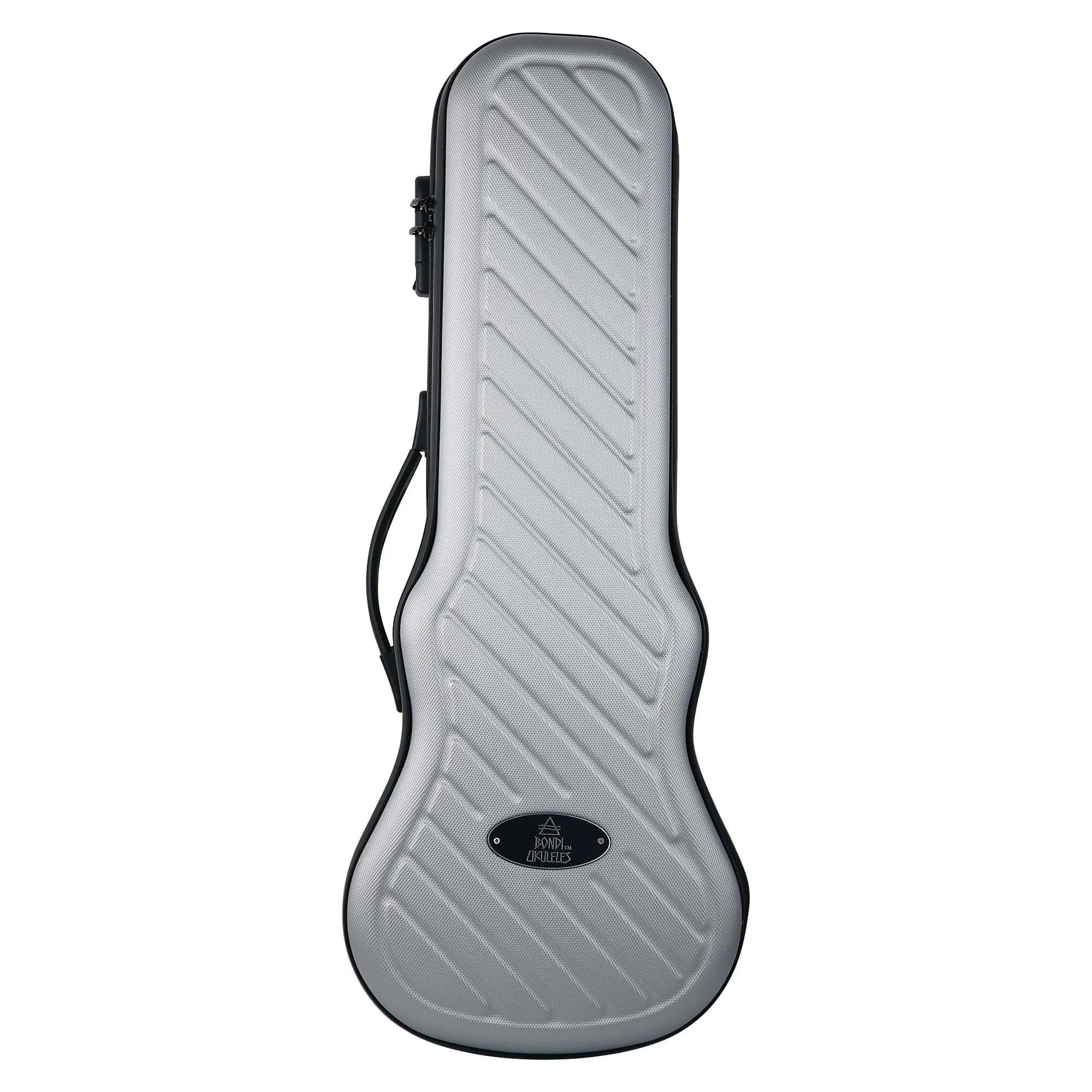 Bondi Shock-Rock Soprano Ukulele Hard Case - Silver