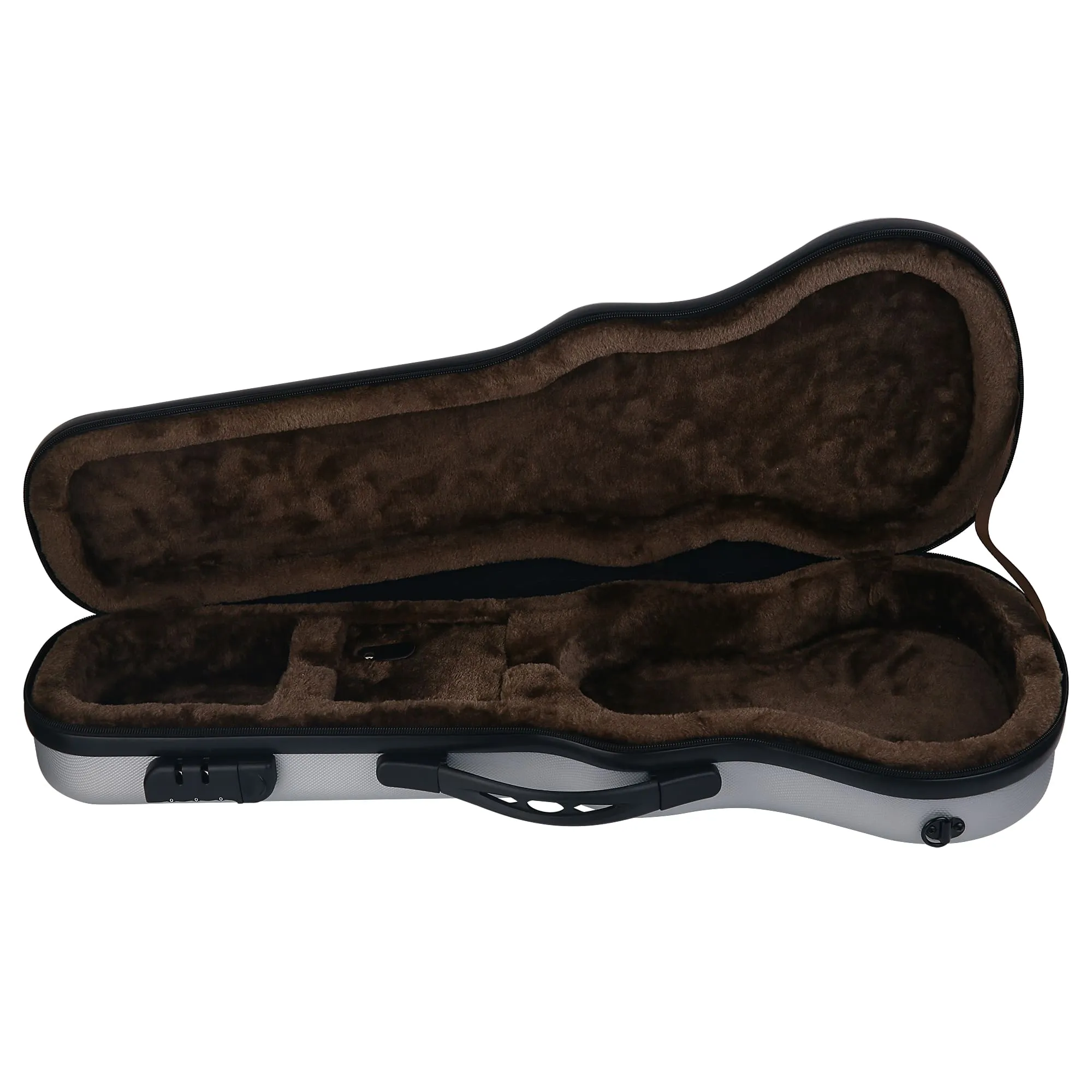 Bondi Shock-Rock Soprano Ukulele Hard Case - Silver