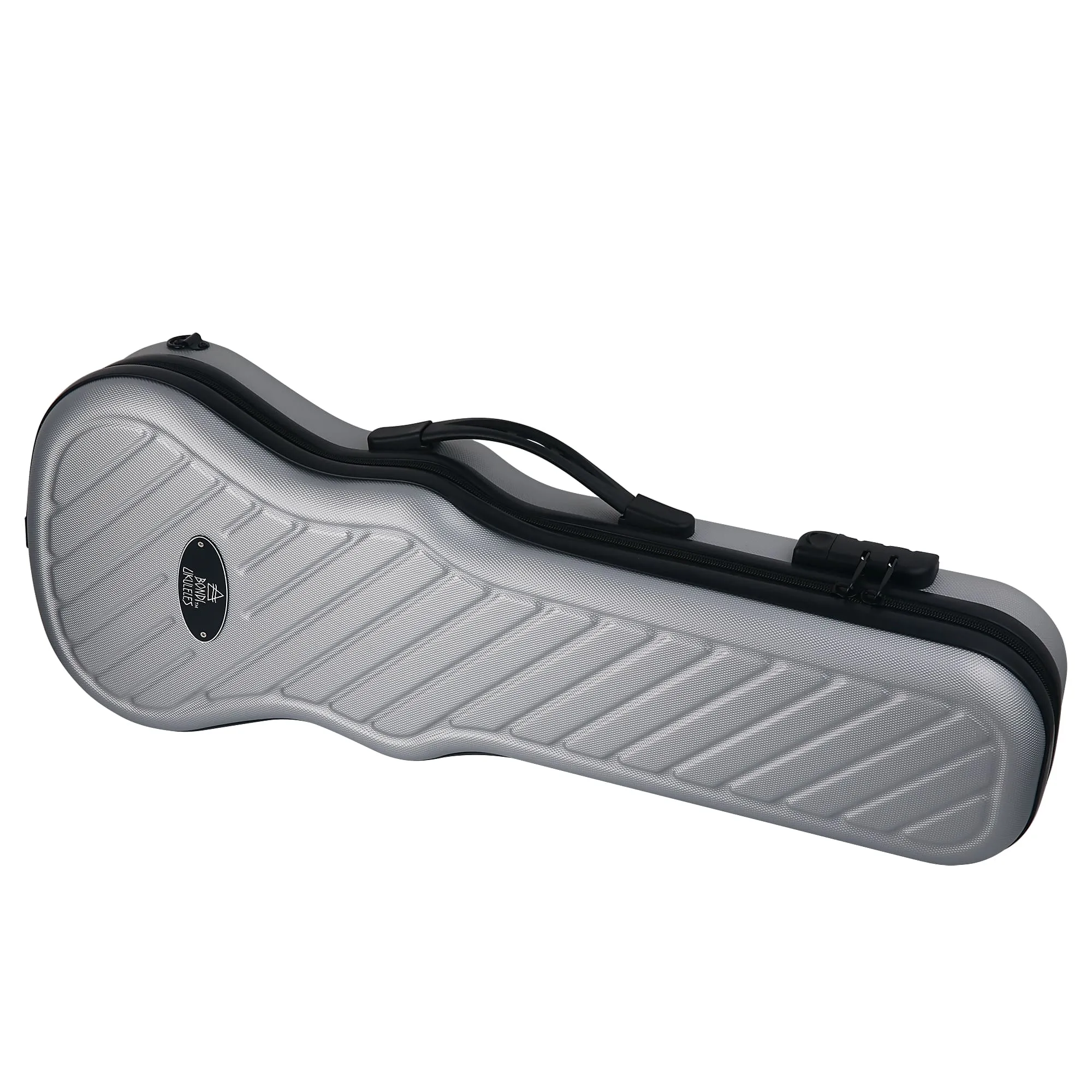 Bondi Shock-Rock Soprano Ukulele Hard Case - Silver