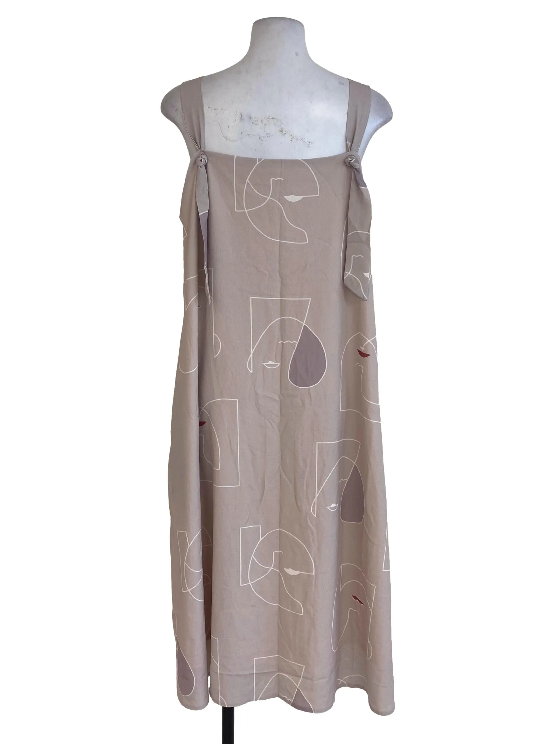 Bone Textured Abstract Dress