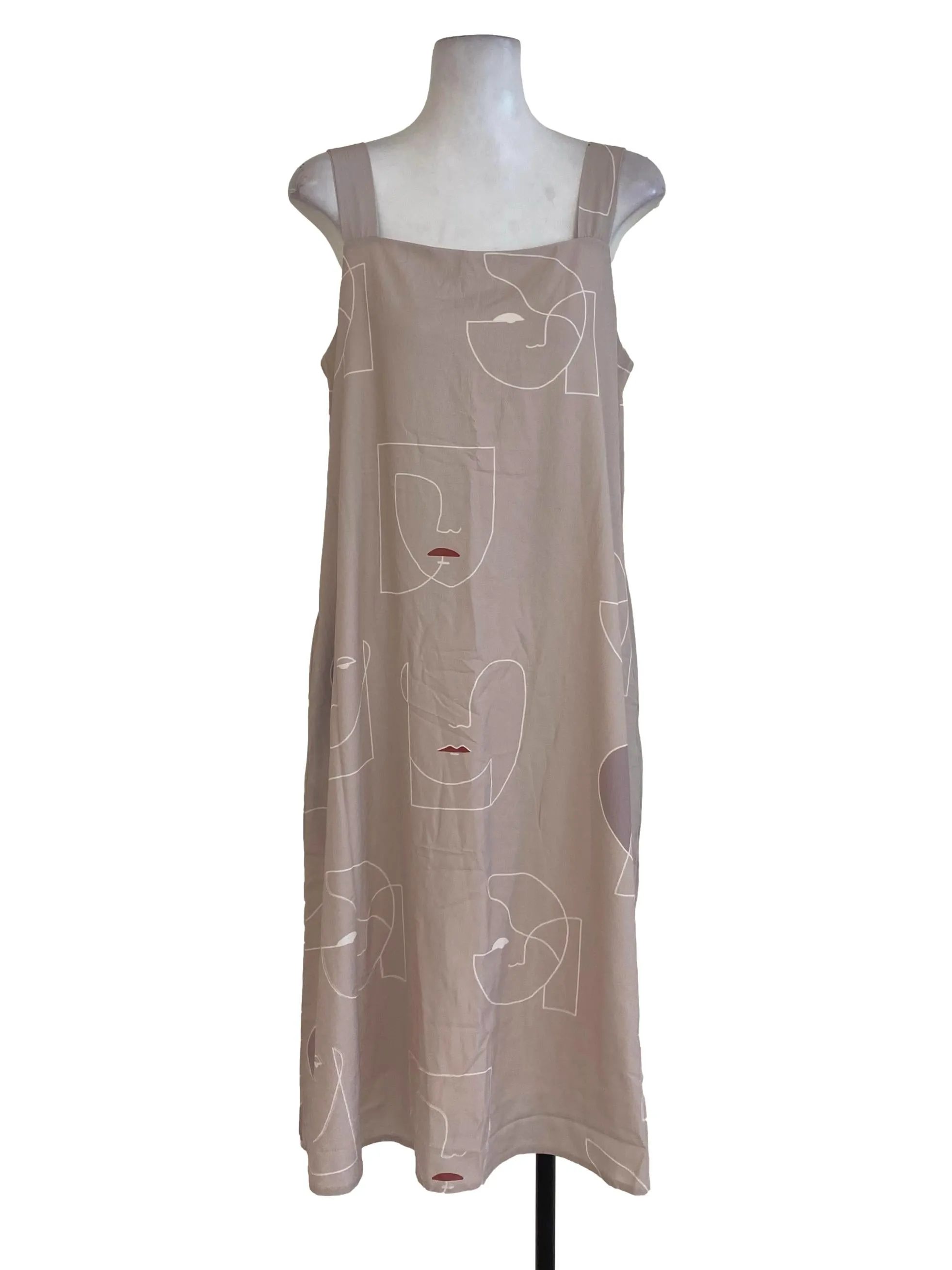 Bone Textured Abstract Dress