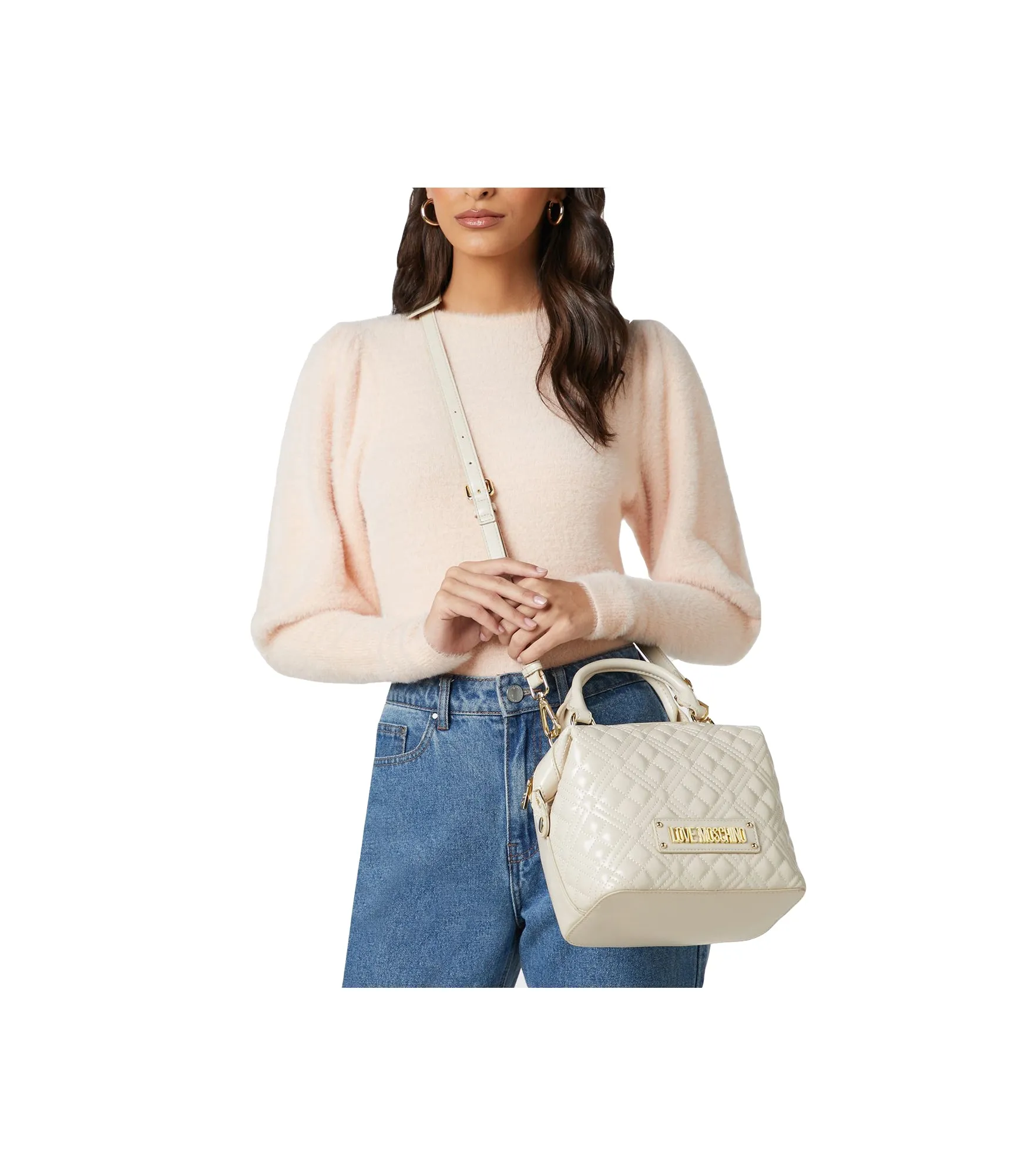 Borsa Quilted Nappa   Pu - Bianco